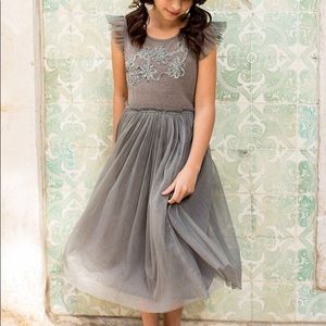 Joyfolie Girls Jaslynn Dress Size 8, NWT GREY